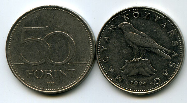 Монета 50 форинт 2004г Венгрия