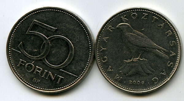 Монета 50 форинт 2006г Венгрия