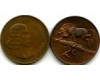Монета 2 цента 1966г Южная Африка