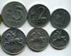 Набор монет 1 сенти-5 сенти 1991г Литва