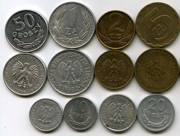 Набор монет 10 грош-5 злотых Польша