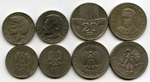 Набор монет 10+10+20+20 злотых Польша