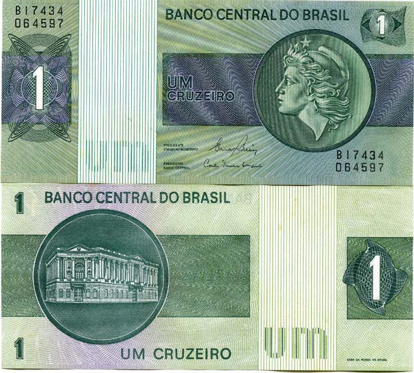 Бона 1 крузейро 1980г Бразилия