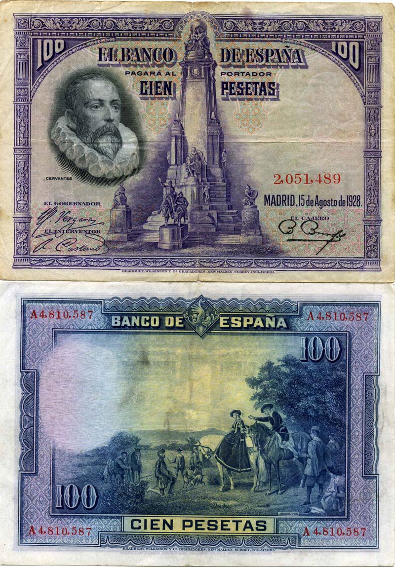 Бона 100 песет 1928г Испания