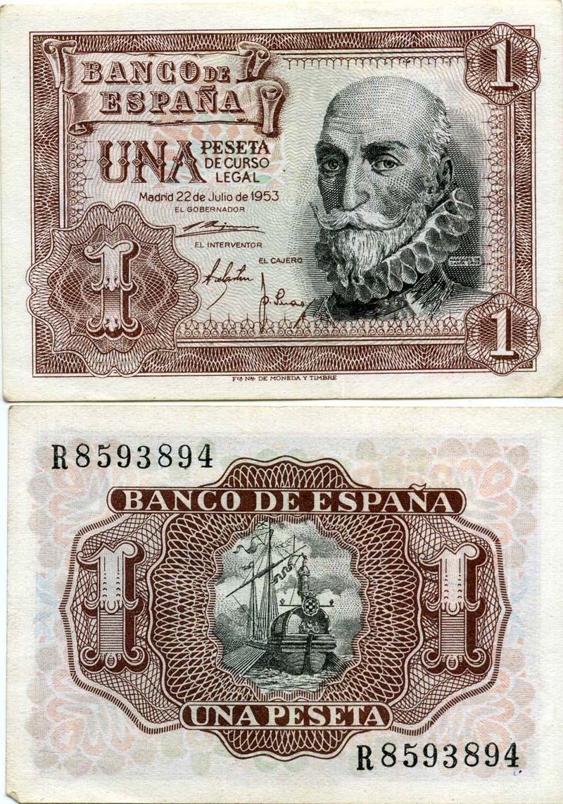 Бона 1 песета 1953г Испания