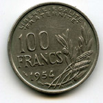 Монеты 100 франков