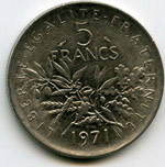 Монеты 5 франков