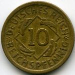 Монеты 10 рейхспфенингов