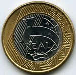 Монеты 1 реал (крузейро, крузадо)
