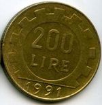 Монеты 200 лир