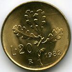Монеты 20 лир