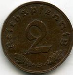 Монеты 2 рейхспфенинга