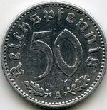 Монеты 50 рейхспфенингов
