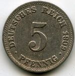 Монеты 5 пфенингов