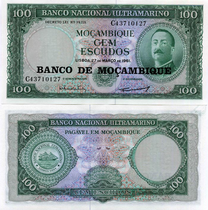 Бона 100 эскудо 1961г Мозамбик