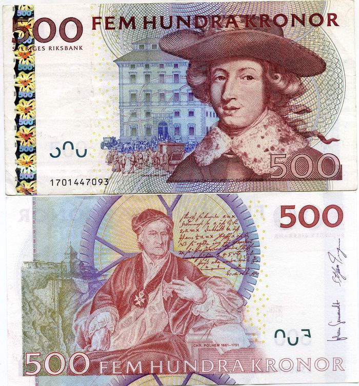 Бона 500 крон 2001-09г из обращения Швеция