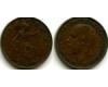 Монета 1 фартинг (1/4 пенни) 1936г Великобритания