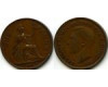 Монета 1 пенни 1940г Великобритания