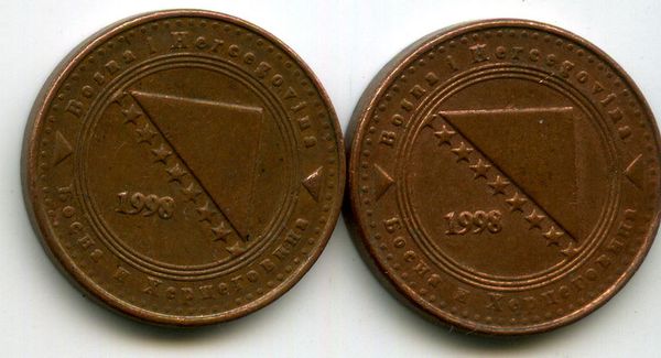 Монета 10 фенингов 1998г Босния и Герцеговина