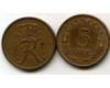 Монета 5 оре 1972г Дания