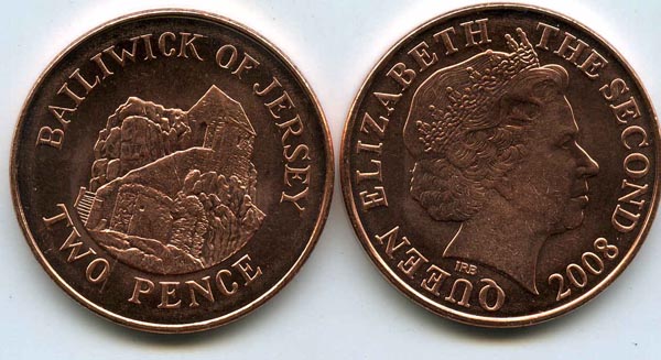 Монета 1 пенни 2008г Великобритания(Джерси)