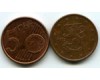 Монета 5 евроцентов 2002г Финляндия