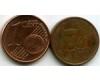 Монета 1 евроцент 2011г Франция