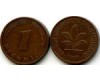 Монета 1 пфенинг 1989г J Германия