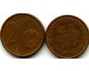 Монета 2 евроцента 2002г D Германия