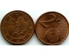 Монета 2 евроцента 2006г G Германия