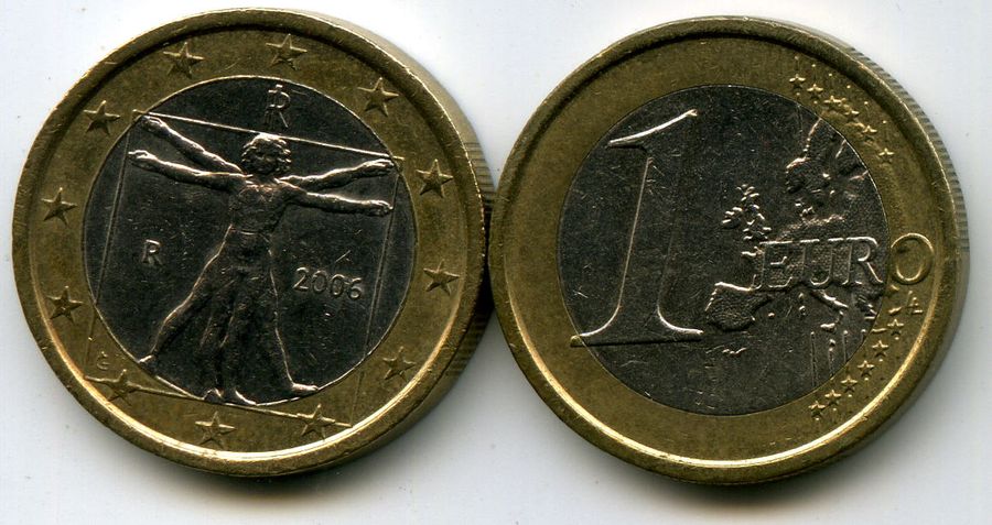 Евро 2006 года. 1 Евро 2006 года Испания. 1 Евро монета 2006. Монета 1 евро Италия. 1 Евро Австрия 2002.