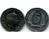 Монета 5 центов 2008г Карибские острова
