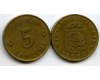 Монета 5 сентим 1992г Латвия
