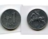 Монета 1 сенти 1991г Литва