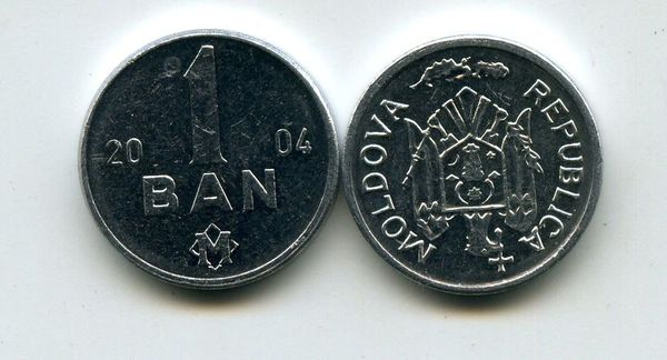 Монета 1 бани 2004г Молдавия