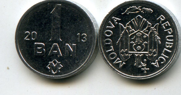 Монета 1 бани 2013г Молдавия