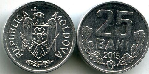 Монета 25 бани 2015г Молдавия