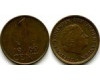 Монета 1 цент 1969г f Нидерланды