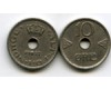 Монета 10 оре 1937г Норвегия