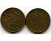 Монета 1 оре 1959г Норвегия