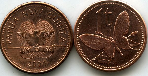 Монета 1 тоя 2004г Папуа Новая Гвинея