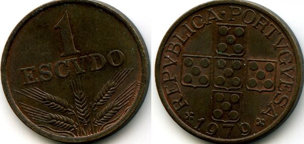 Монета 1 эскудо 1979г Португалия