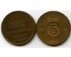 Монета 5 эрэ 1969г Швеция