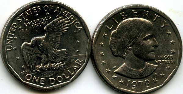 Монета 1 доллар 1979г Р США