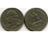 Монета 25 цент 1997г Р США