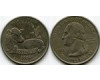 Монета 25 цент 2004г Д Висконсин США