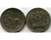 Монета 20 центов 1989г Южная Африка