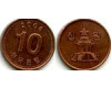 Монета 10 вон 2006г новый тип Корея Южная