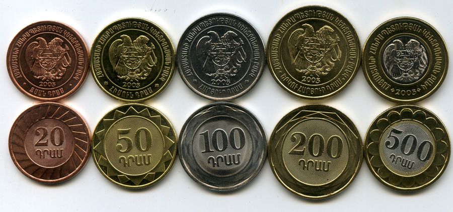 Деньги монеты армении