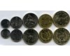 Набор монет 5,10,25,50 сентавос, 1 кетсаль 2009-12гг Гватемала